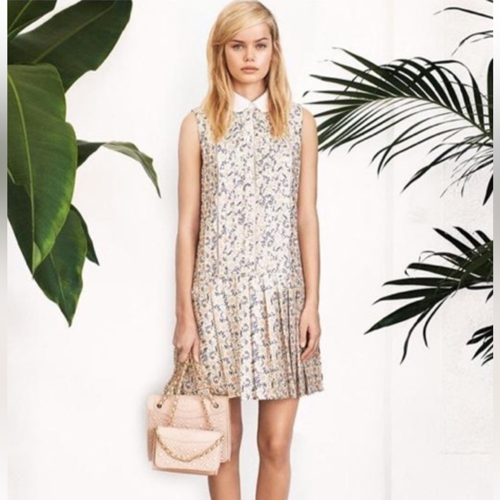 NWT Tory Burch INGA  silk pleated floral dress